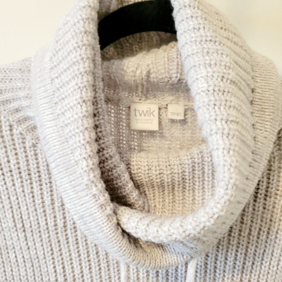 Twik Ribbed Loose Tunnel-Collar Sweater - Picture 2 of 4